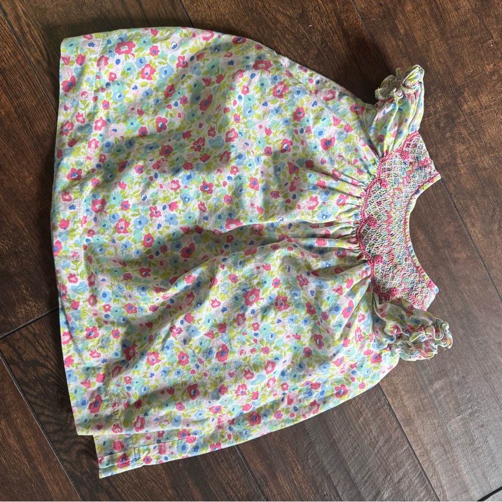 Floral Baby Dress with Ruffled Sleeves
